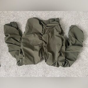 SHEIN Khaki Green Gathered Joggers